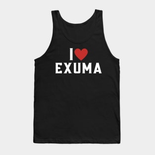 I Heart Love Exuma Bahamas islands Tank Top